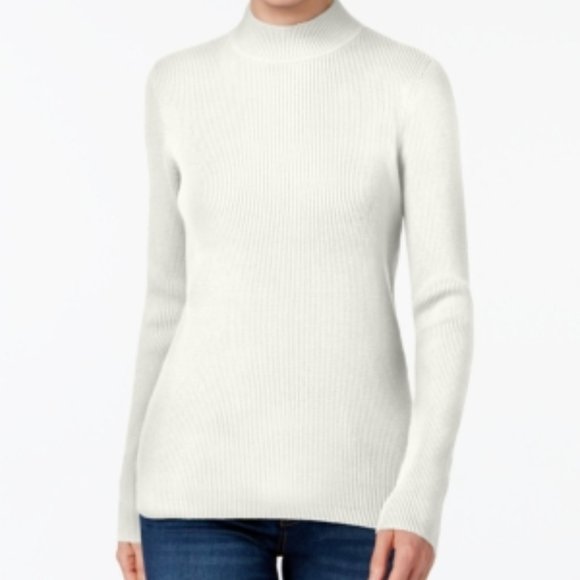 NWT Karen Scott Cotton Ribbed Turtleneck Top - XL - Picture 1 of 9